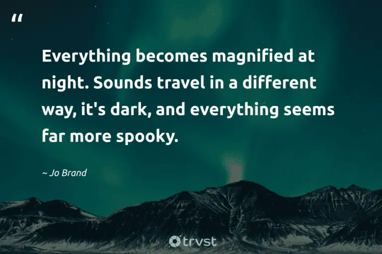 "Everything becomes magnified at night. Sounds travel in a different way, it's dark, and everything seems far more spooky." -Jo Brand #trvst #quotes #beinspired #thinkgreen #meditate #peace #dream #dark #sleep 