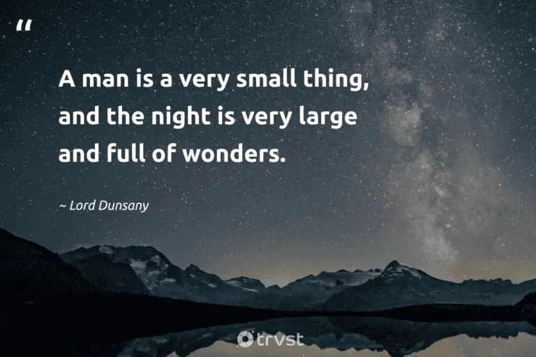 "A man is a very small thing, and the night is very large and full of wonders." -Lord Dunsany #trvst #quotes #dogood #ecoconscious #dark #rest #sleep #meditate #silence 