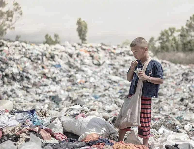 Child in garbage
