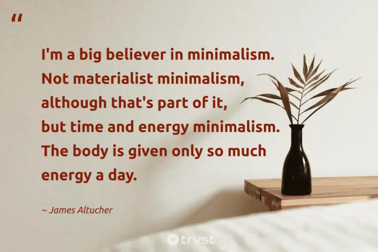"I'm a big believer in minimalism. Not materialist minimalism, although that's part of it, but time and energy minimalism. The body is given only so much energy a day." -James Altucher #trvst #quotes #bethechange #takeaction #lessismore #energy #minimalist #minimalism 