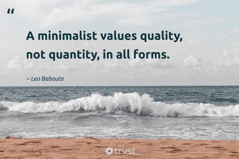 "A minimalist values quality, not quantity, in all forms." -Leo Babauta #trvst #quotes #beinspired #planetearthfirst #minimalist #minimalism #lessismore 
