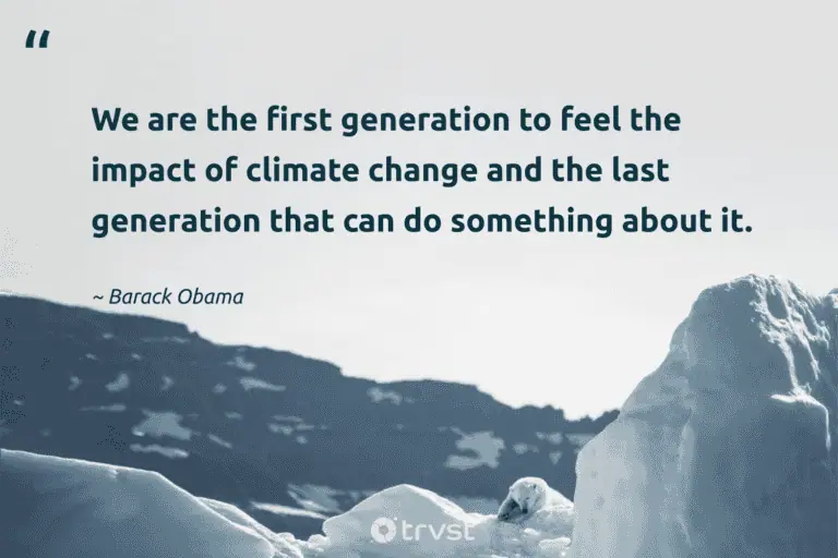 "We are the first generation to feel the impact of climate change and the last generation that can do something about it." -Barack Obama #trvst #quotes #thinkgreen #collectiveaction #environment #earth 