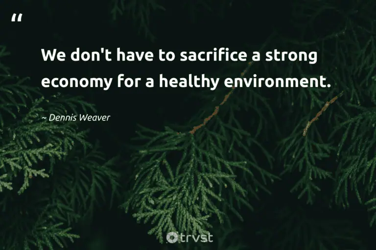 "We don't have to sacrifice a strong economy for a healthy environment." -Dennis Weaver #trvst #quotes #beinspired #socialimpact #earth #environment 