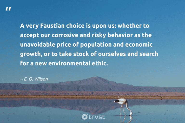 "A very Faustian choice is upon us: whether to accept our corrosive and risky behavior as the unavoidable price of population and economic growth, or to take stock of ourselves and search for a new environmental ethic." -E. O. Wilson #trvst #quotes #thinkgreen #dogood #environment #earth 