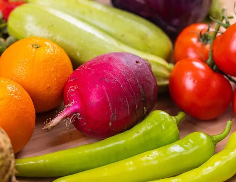 vegetables close up view