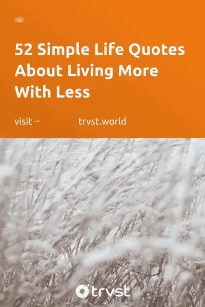 Pinterest Image for 52 Simple Life Quotes About Living More With Less
