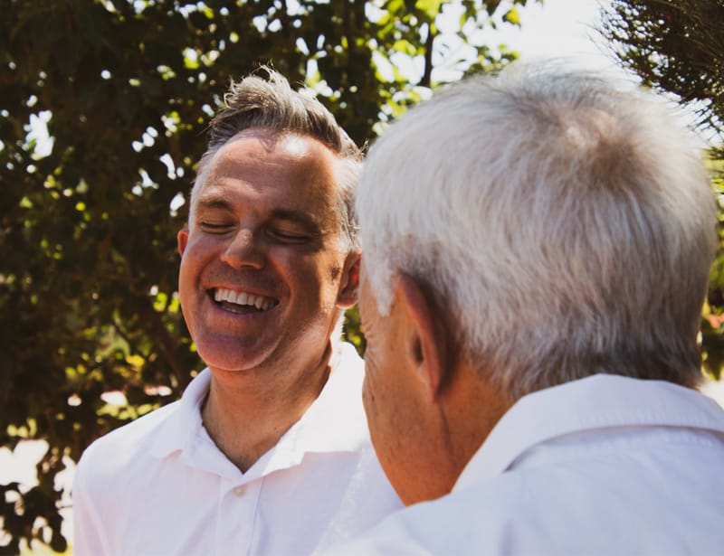 two elderly men
