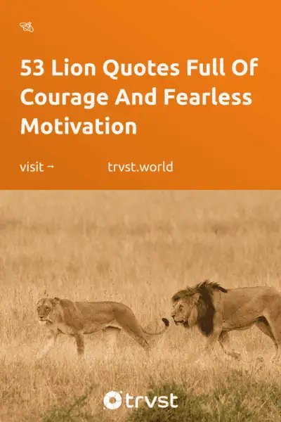 Pinterest Image for 53 Lion Quotes Full Of Courage And Fearless Motivation