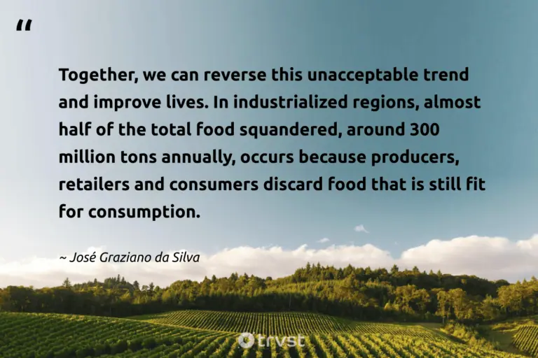 "Together, we can reverse this unacceptable trend and improve lives. In industrialized regions, almost half of the total food squandered, around 300 million tons annually, occurs because producers, retailers and consumers discard food that is still fit for consumption." -José Graziano da Silva #trvst #quotes #changetheworld #bethechange #FoodWaste #consumption #food 