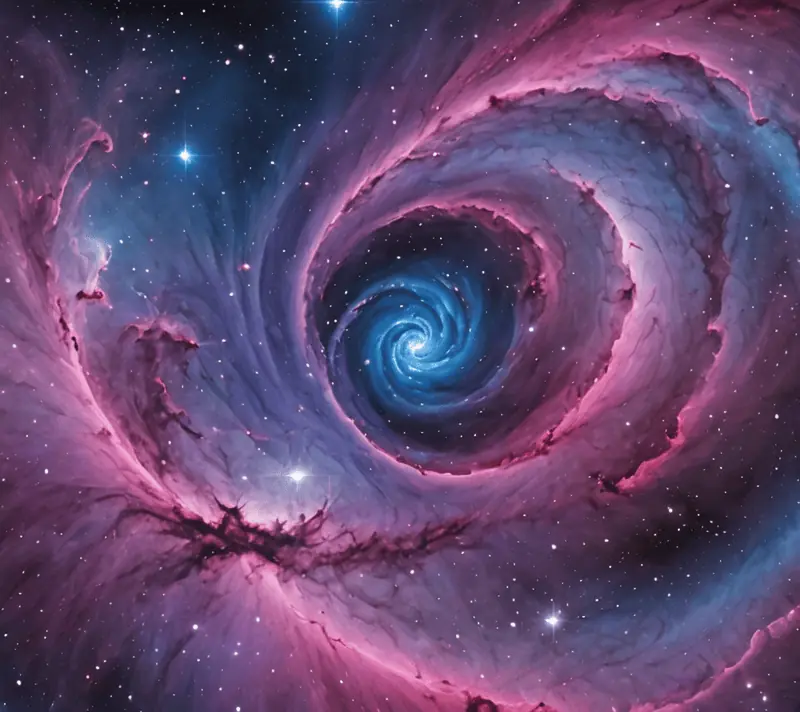 Cosmic nebula in vibrant colors signifying novelty and neologisms starting with N.
