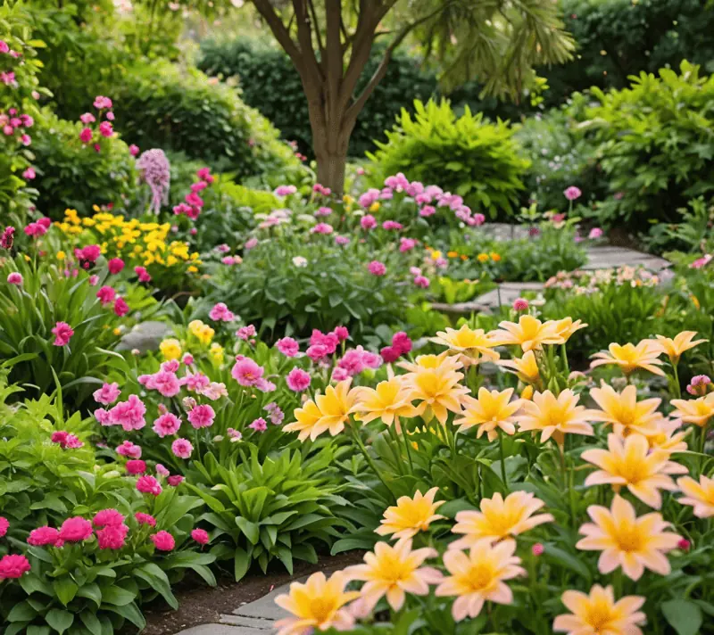 Lush garden in the shape of the letter N symbolizing growth and nurturing.