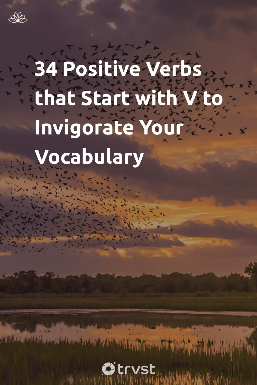 Pinterest Image for 34 Positive Verbs that Start with V to Invigorate Your Vocabulary