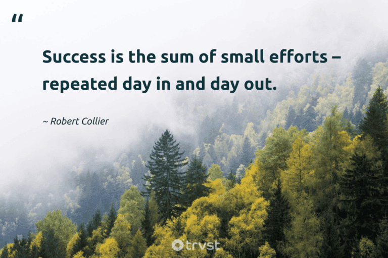 "Success is the sum of small efforts – repeated day in and day out." -Robert Collier #trvst #quotes #impact #changetheworld #success 