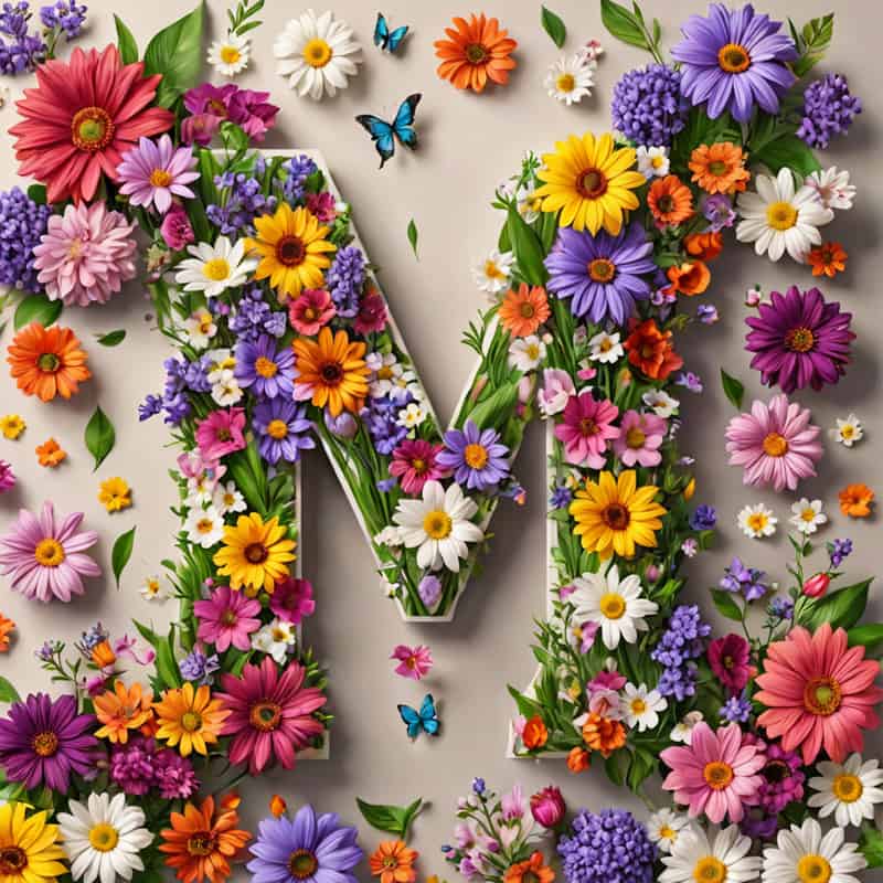 letter M flowers