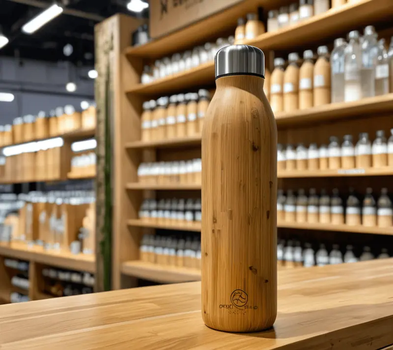 Bamboo water bottle