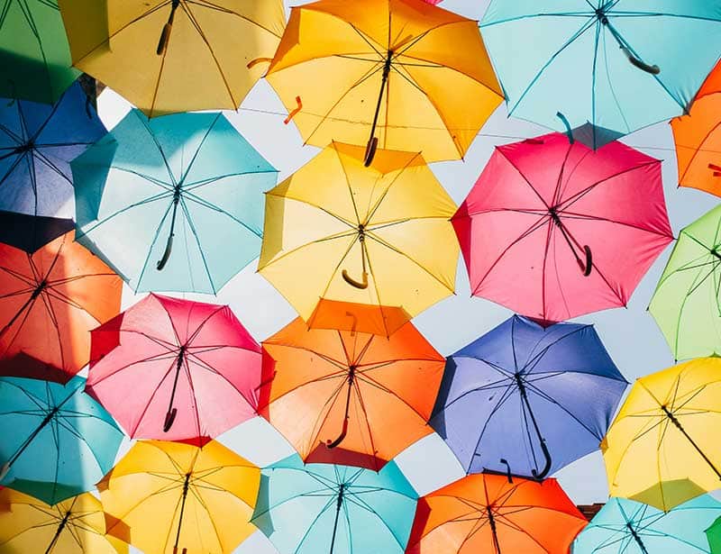 Umbrellas in the sun