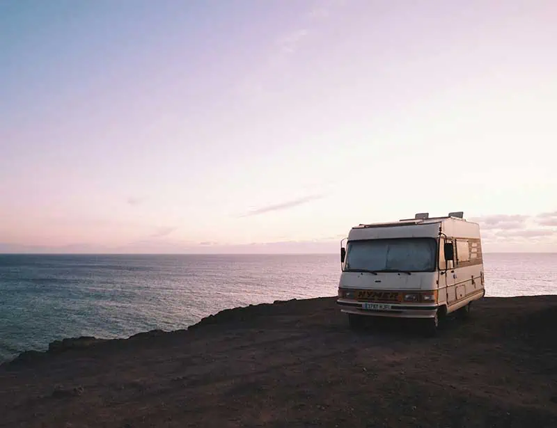 Caravan on the coast