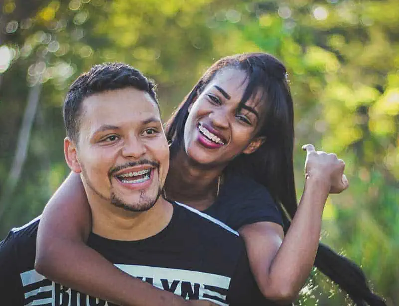 Smiling couple in partnership
