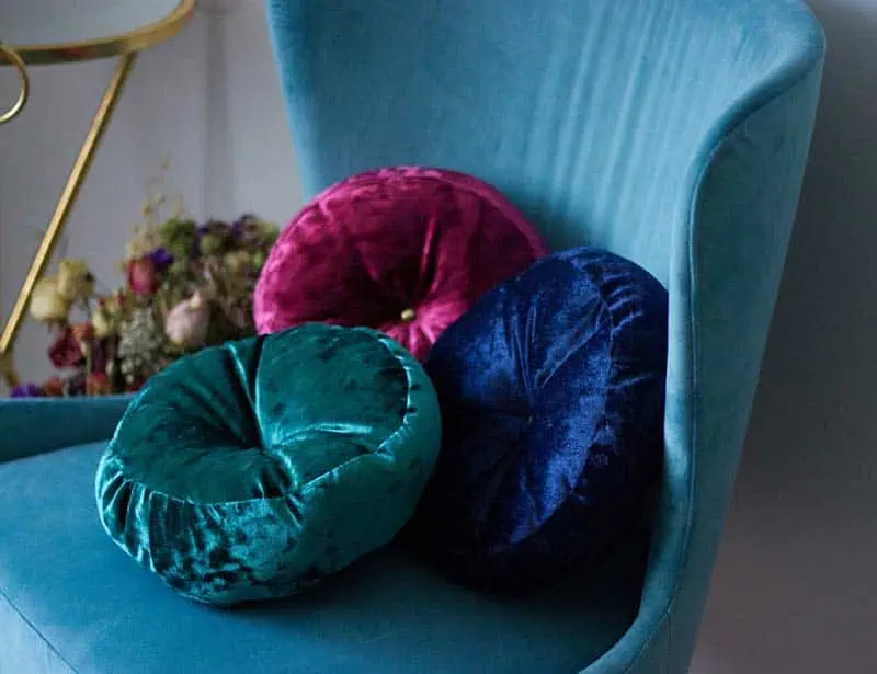 comfy velour cushions