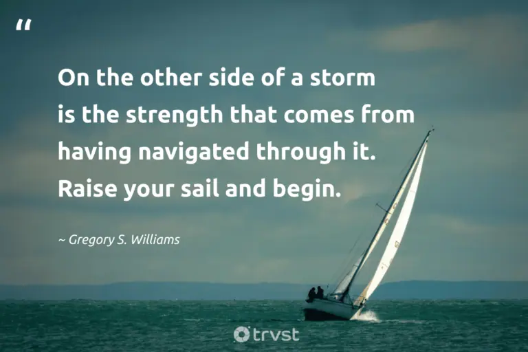 "On the other side of a storm is the strength that comes from having navigated through it. Raise your sail and begin." -Gregory S. Williams #trvst #quotes #collectiveaction #takeaction #HardLife #storm #LifeIsHard