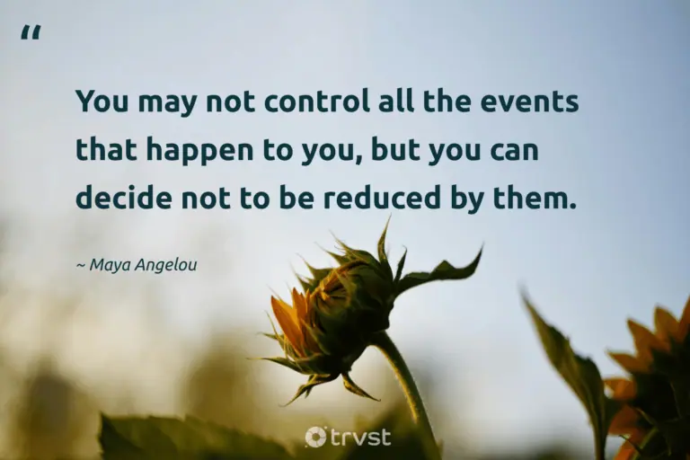 "You may not control all the events that happen to you, but you can decide not to be reduced by them." -Maya Angelou #trvst #quotes #socialchange #dogood #LifeIsHard #reduced #HardLife