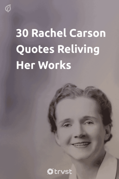 Pinterest Image for 30 Rachel Carson Quotes Reliving Her Works