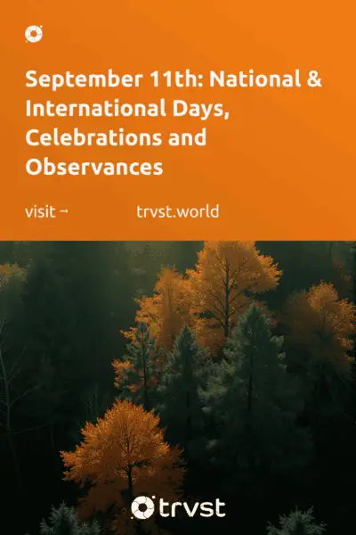 Pinterest Image for September 11th: National & International Days, Celebrations and Observances