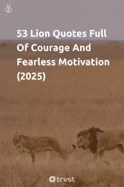 Pinterest Image for 53 Lion Quotes Full Of Courage And Fearless Motivation (2025)