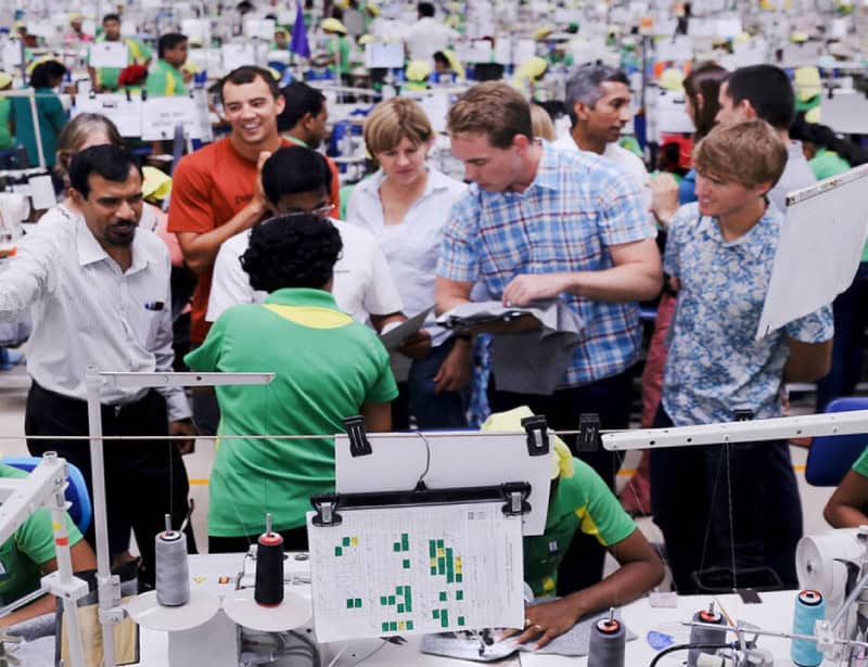 patagonia clothing factory in sri lanka filled with workers 