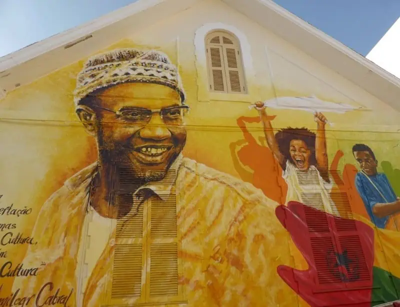 amilcar cabral wall art in cape verde