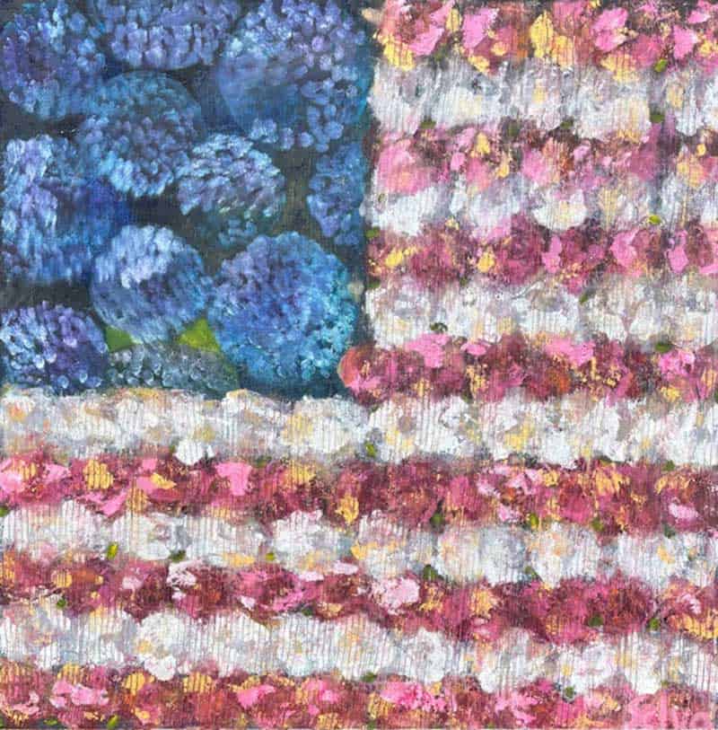 Selva Ozelli, Flag – Rose on exhibit at the Broome Street Art Gallery in September-October 2025