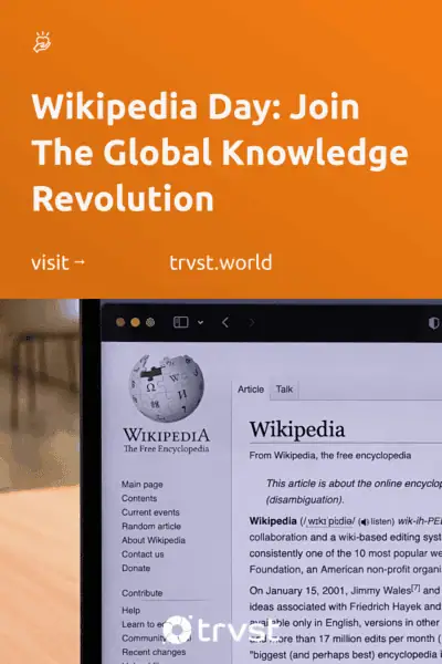 Pinterest Image for Wikipedia Day: Join The Global Knowledge Revolution