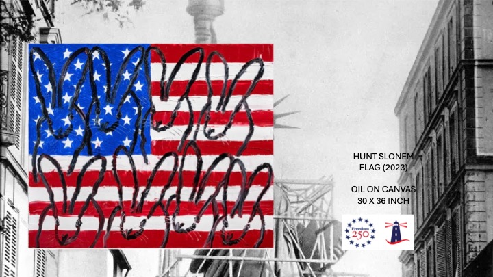 Hunt Slonem, Flag (2023)